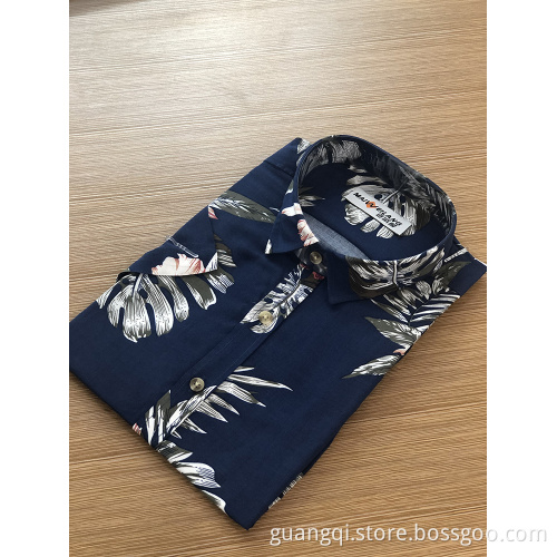 Chemise homme en viscose imprimée